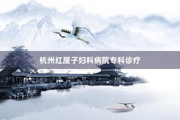 杭州红屋子妇科病院专科诊疗